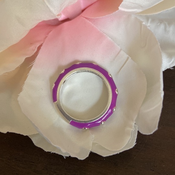 Silpada True Colors Ring Sterling Silver Crystals Purple Size 7 - Picture 2 of 6